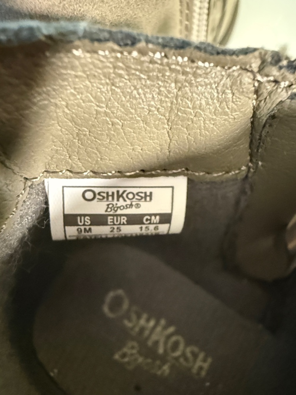 OshKosh B'gosh Taupe Girls Ankle Boots with Cutout Detail - Picture 6 of 10